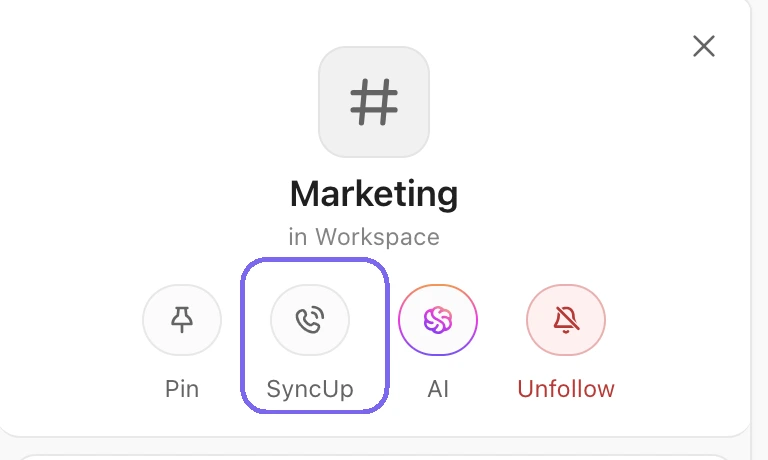 SyncUp with your team in ClickUp Chat