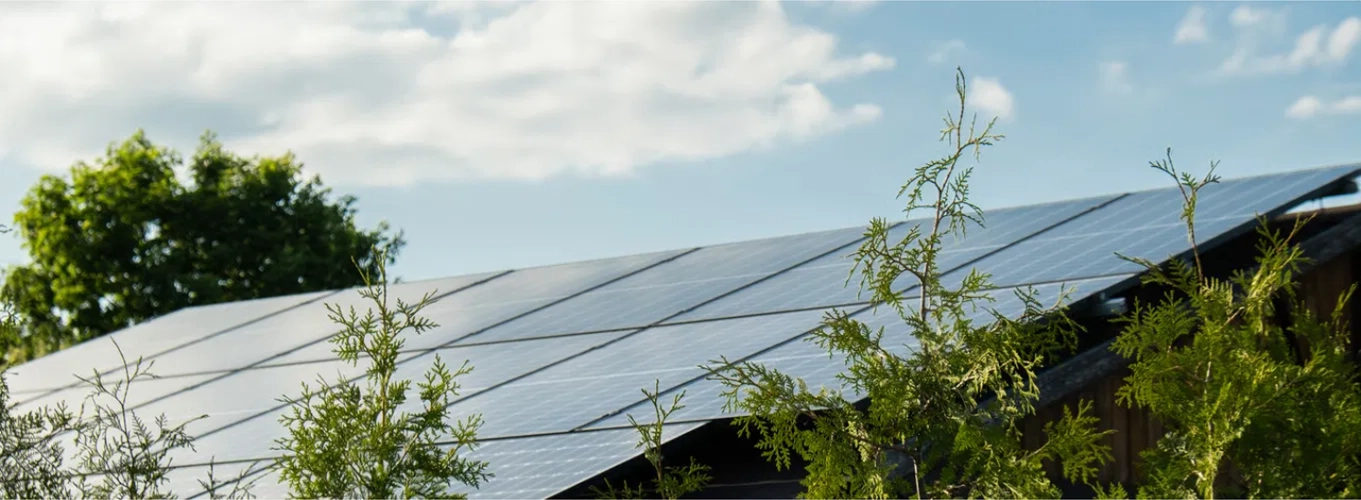 solar-powered storage units in outdoor setting