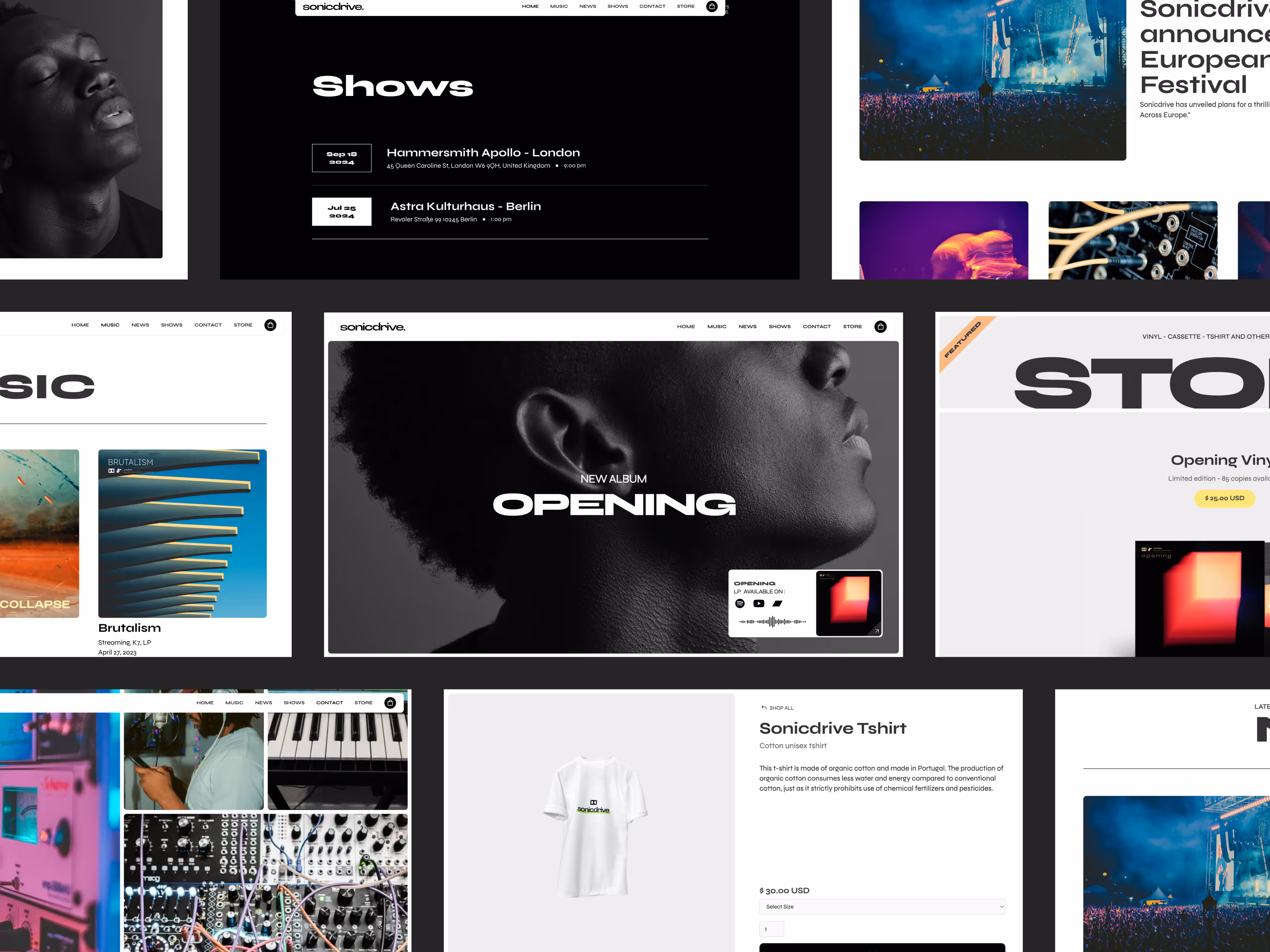 Sonicdrive - Webflow template for music producer