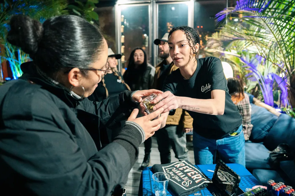 Budtender and buyer outreach at a Work'n'Roll event