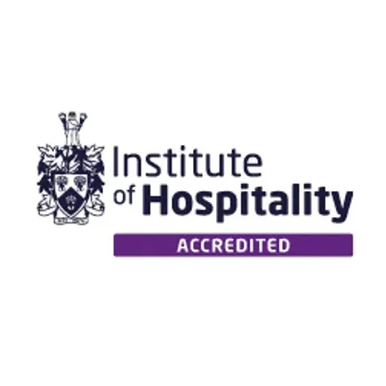 Institute of Hospitality Accredited logo with a crest emblem.