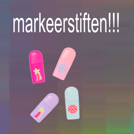 mini markeerstiften - 4 stuks