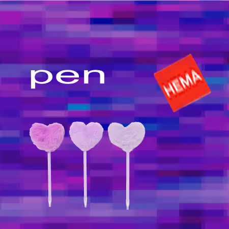 pen fluffy hart