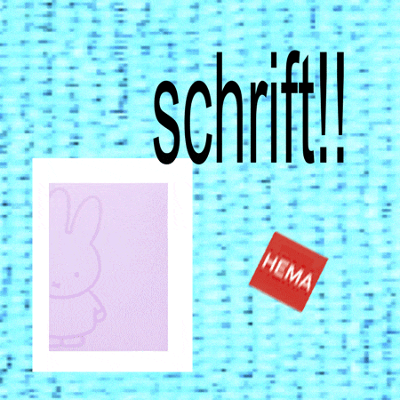 nijntje schrift A4 ruiten 10x10mm