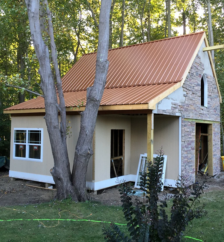 Copper colored metal roof in Wilmington NC 