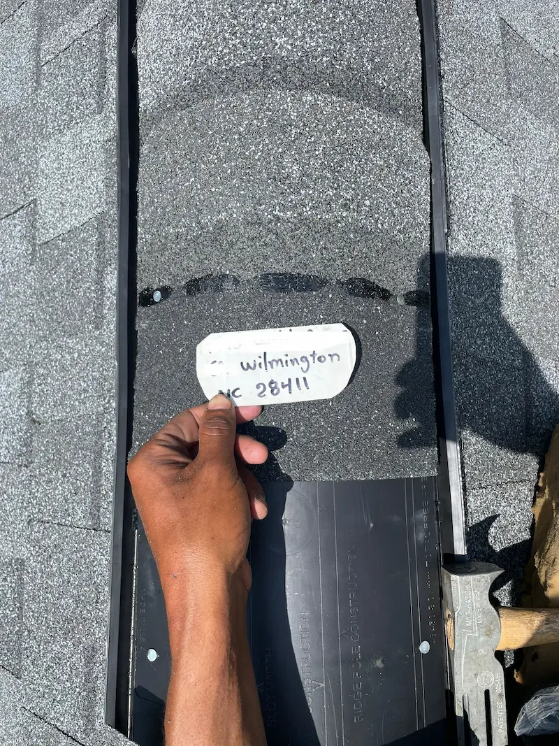 Fortified Ridge Vent Nailing Pattern in Wilmington NC