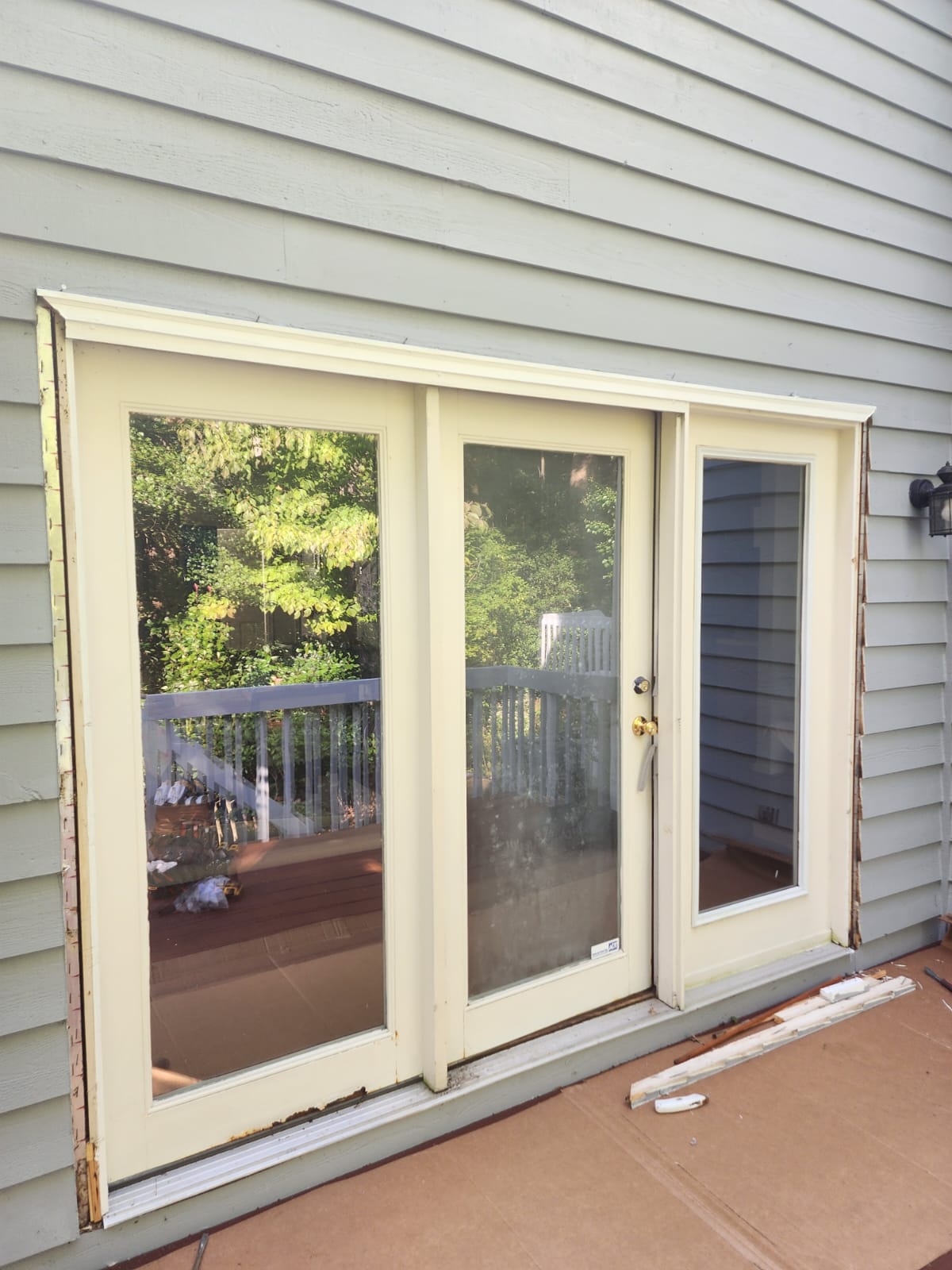 before wooden sliding glass door replacement wilmington nc
