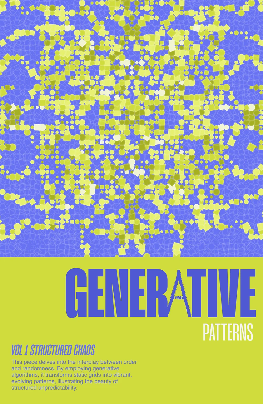 Generative Art Poster Violet