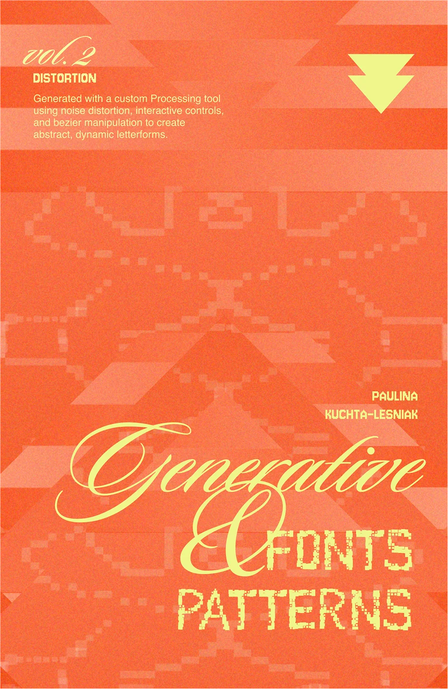 Generative Art Poster Orange