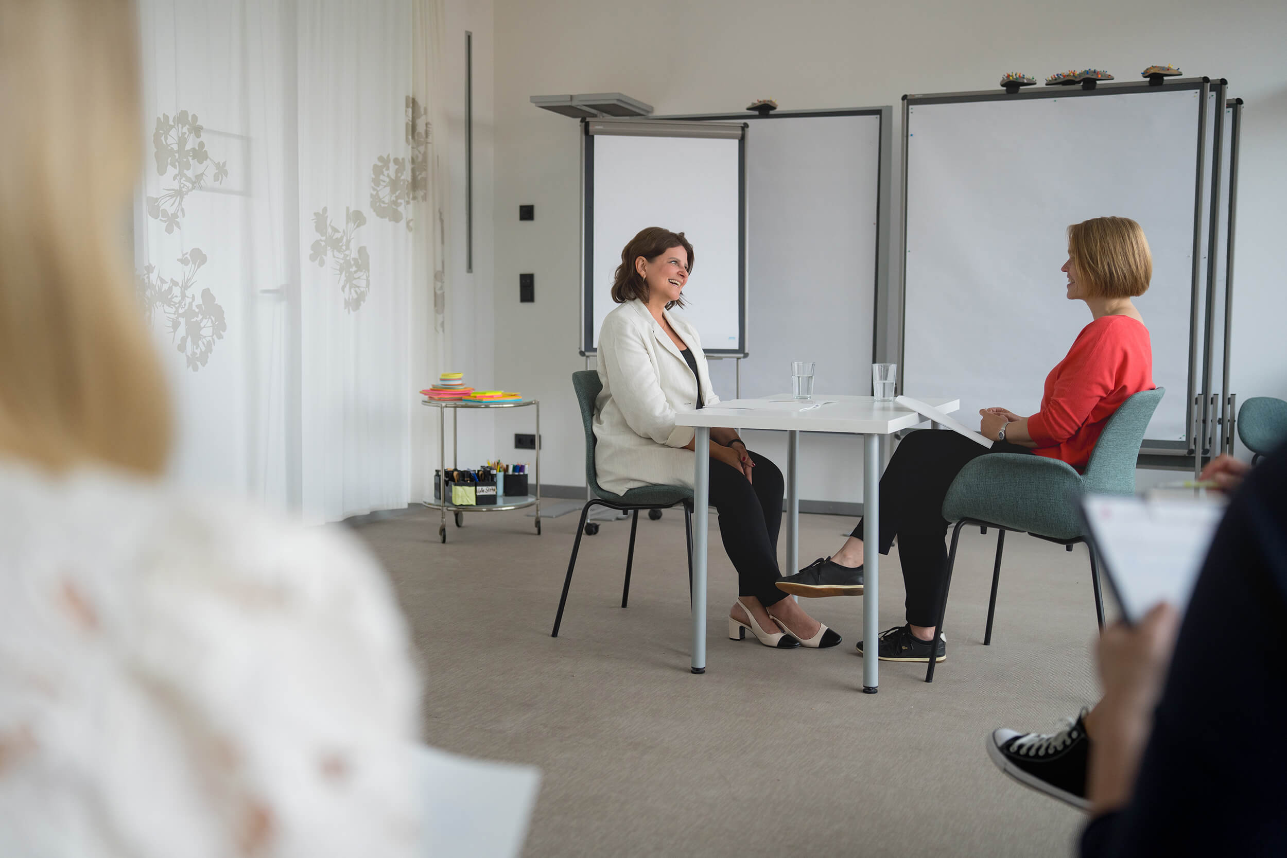 Beratung: Systemische Organisationsentwicklung & Teamcoaching Seminarraum Hamburg – Trainer präsentiert am Bildschirm vor Teilnehmenden