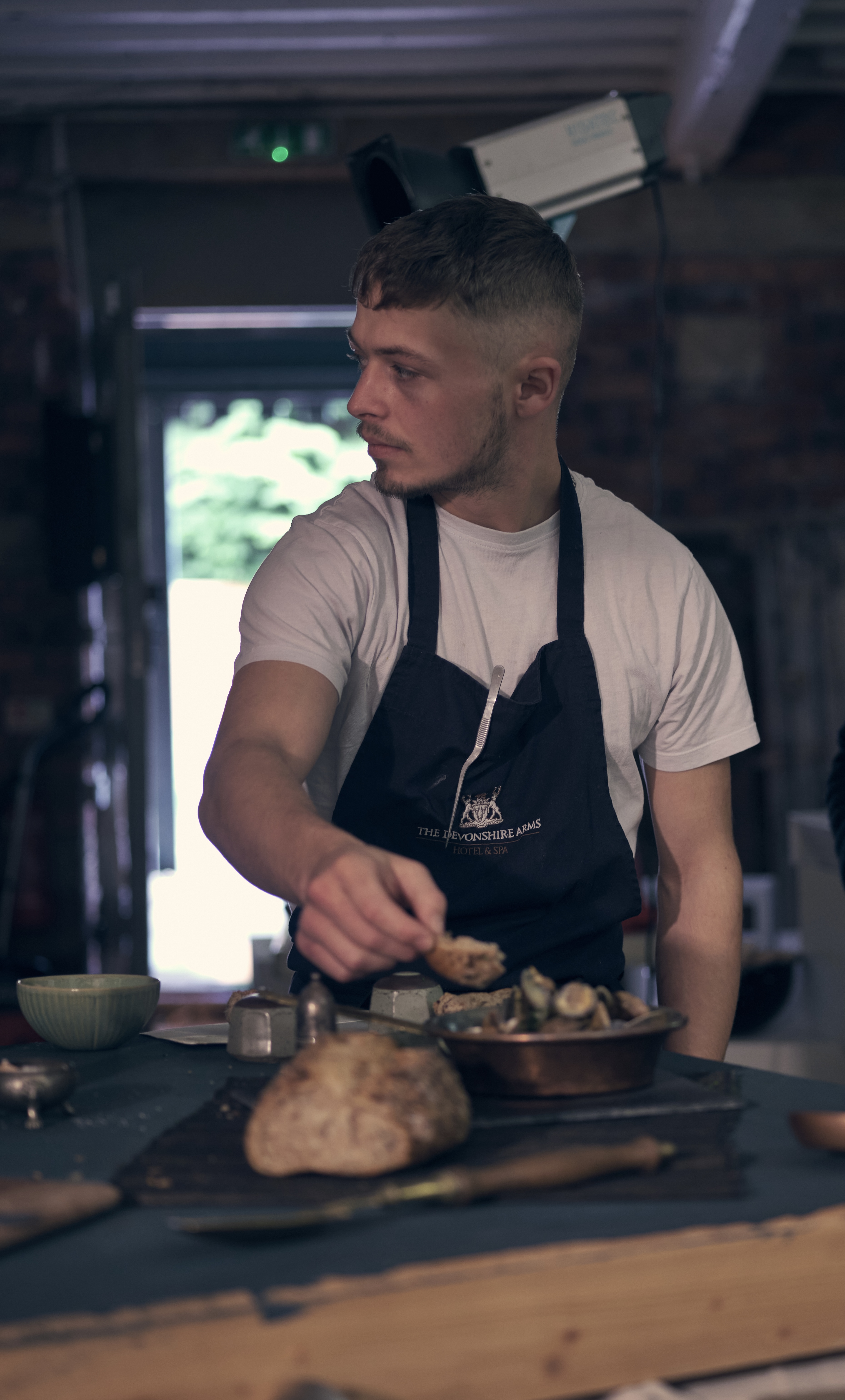 Ben Hunter, the head chef in action.