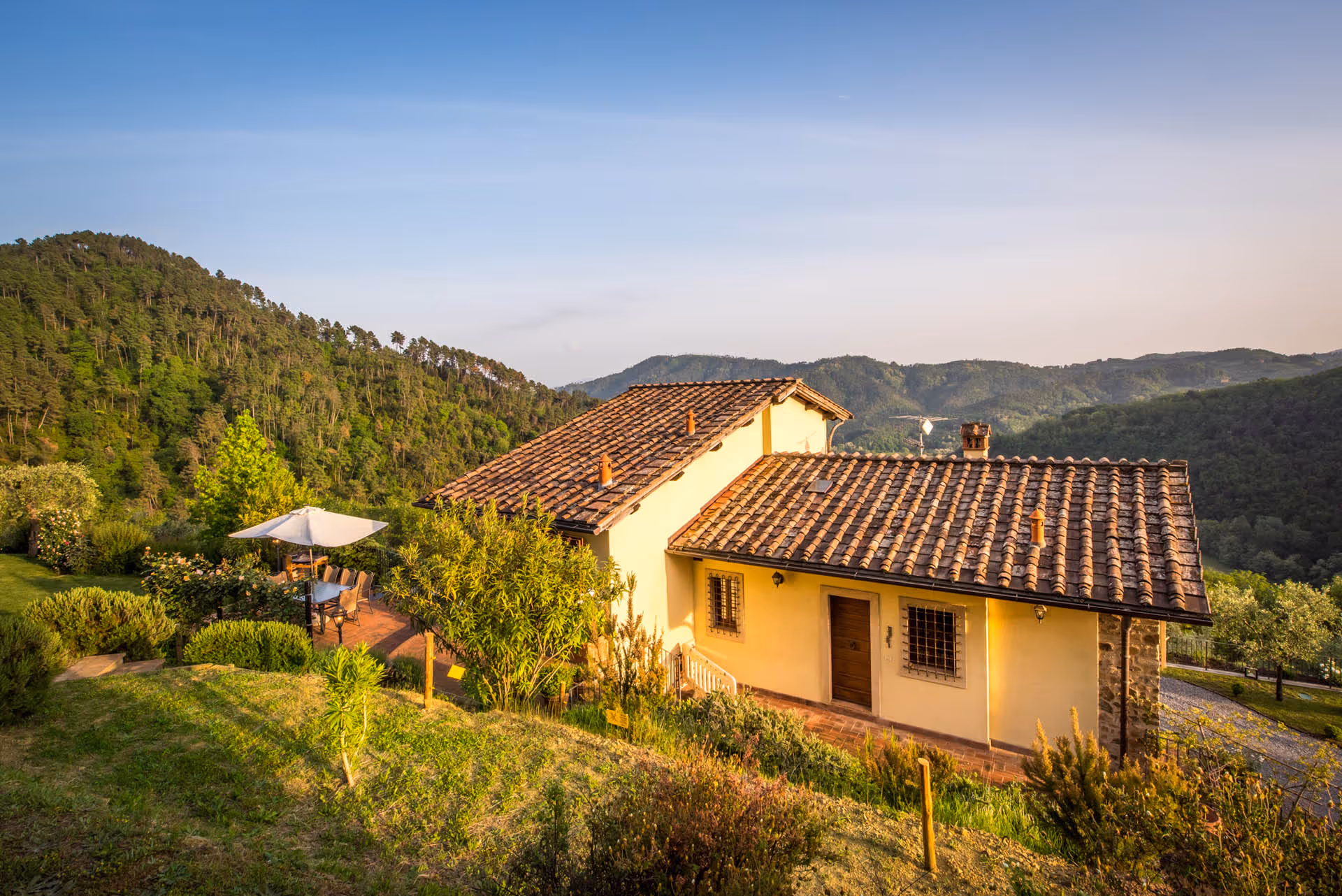 La Pianella Farmhouse nestled in the Tuscan hills with scenic countryside views