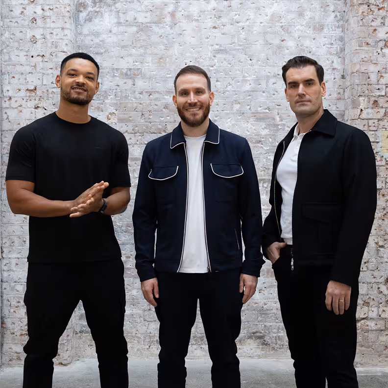 Steven, Simon, Leo standing together