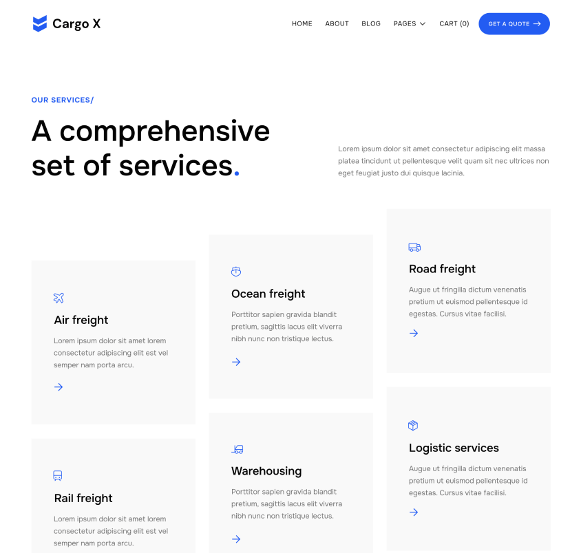 Service - Cargo X Webflow Template
