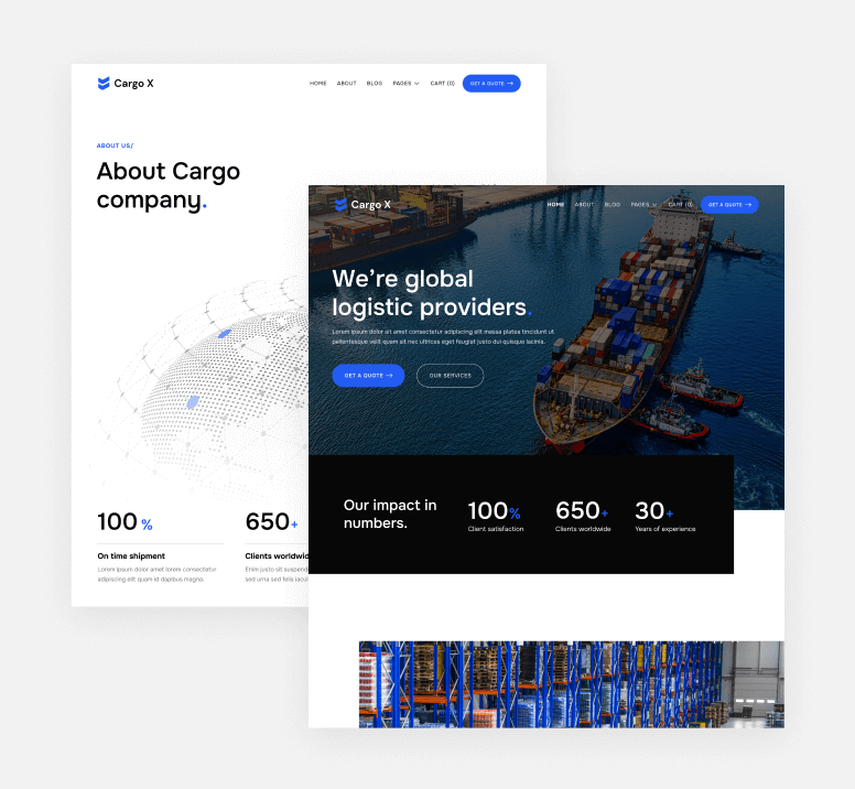 Pages - Cargo X Webflow Template