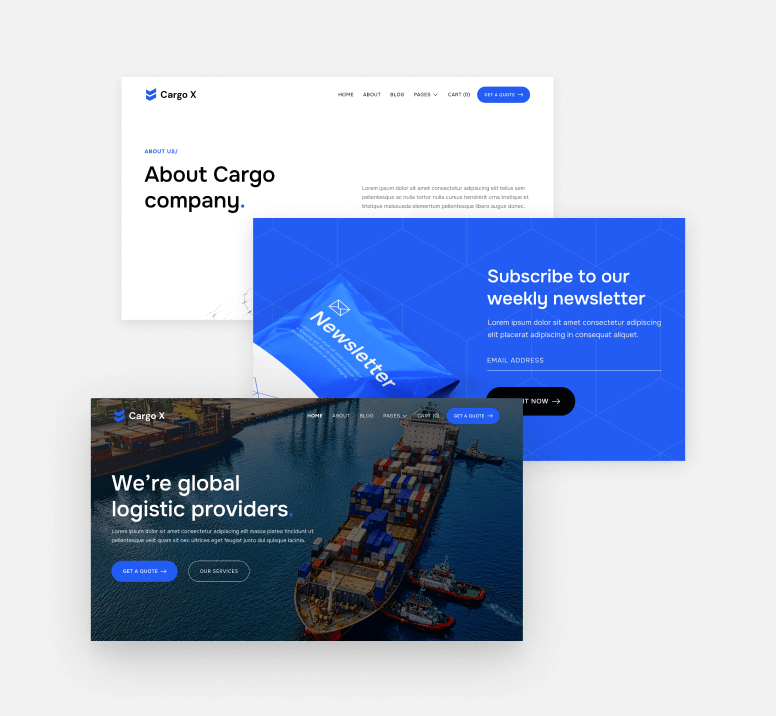 Sections - Cargo X Webflow Template