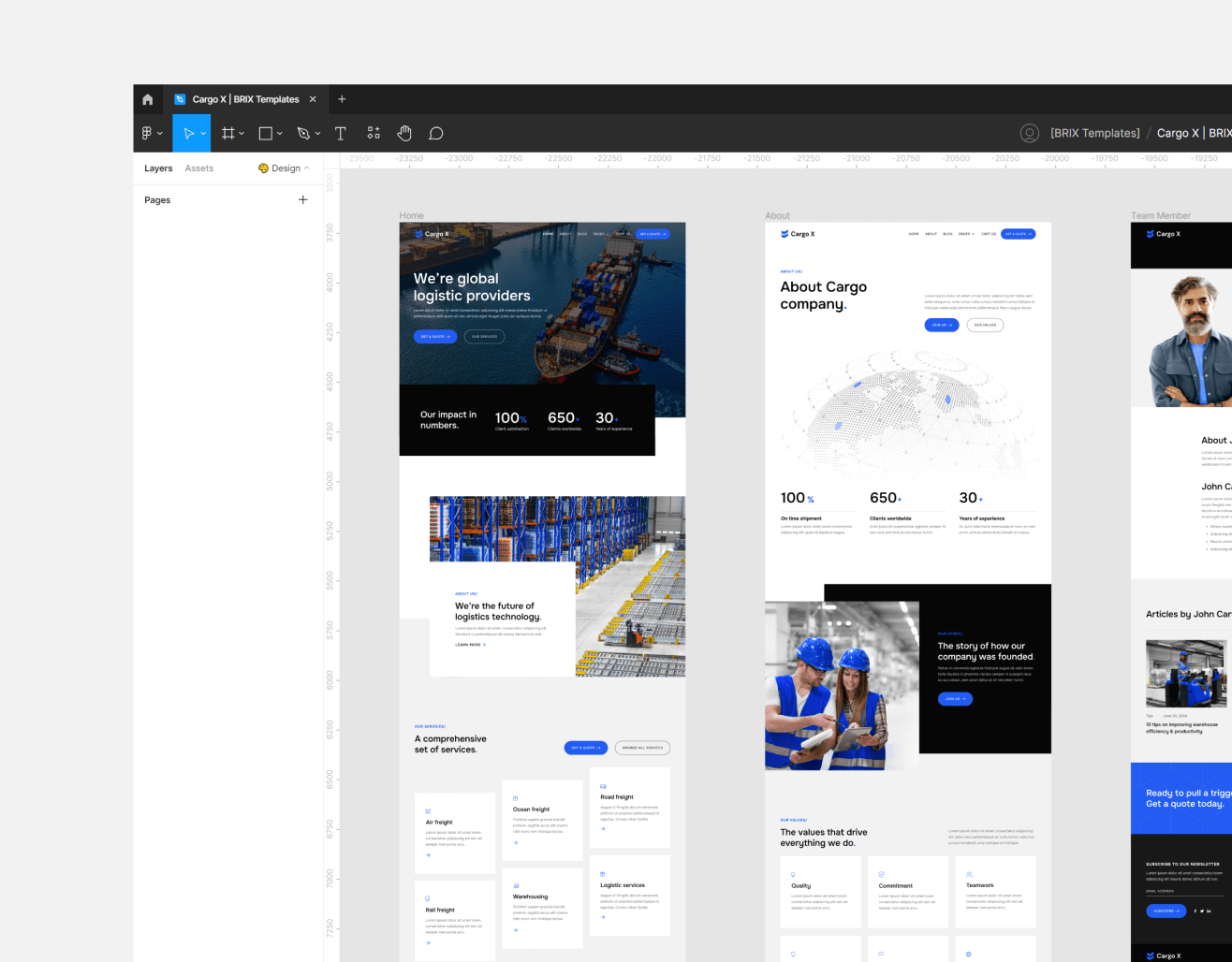 Figma File - Cargo X Webflow Template
