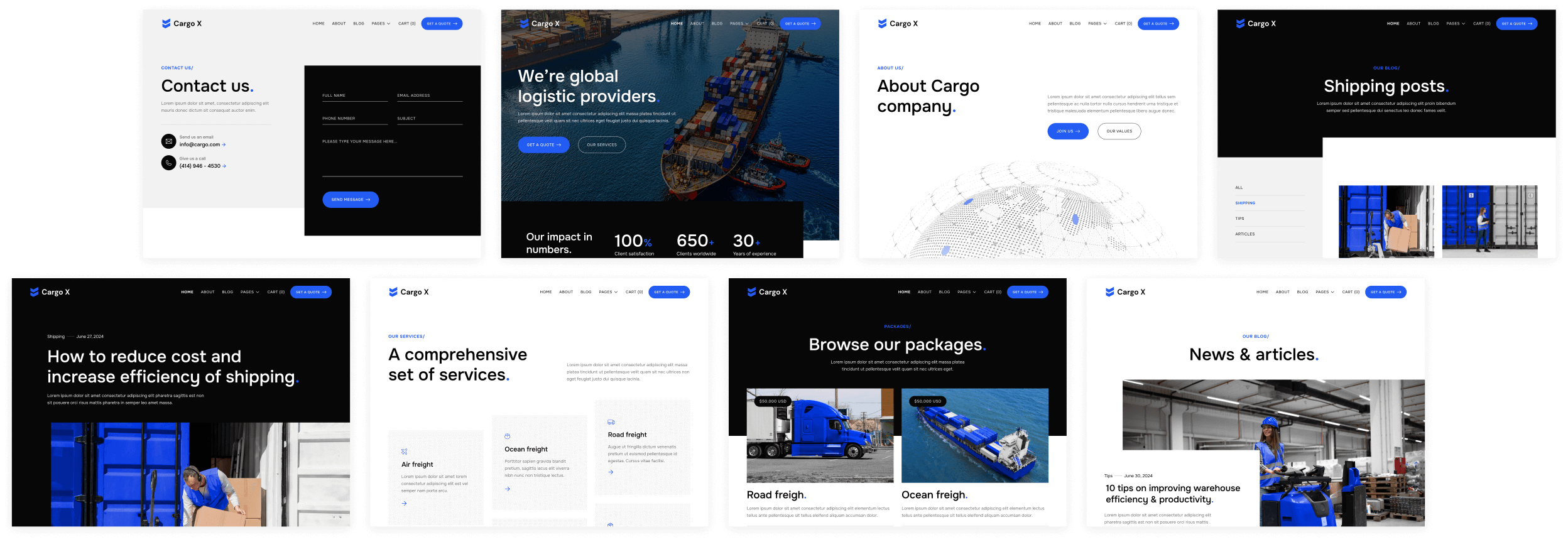 Buy Now On Webflow - Cargo X Webflow Template