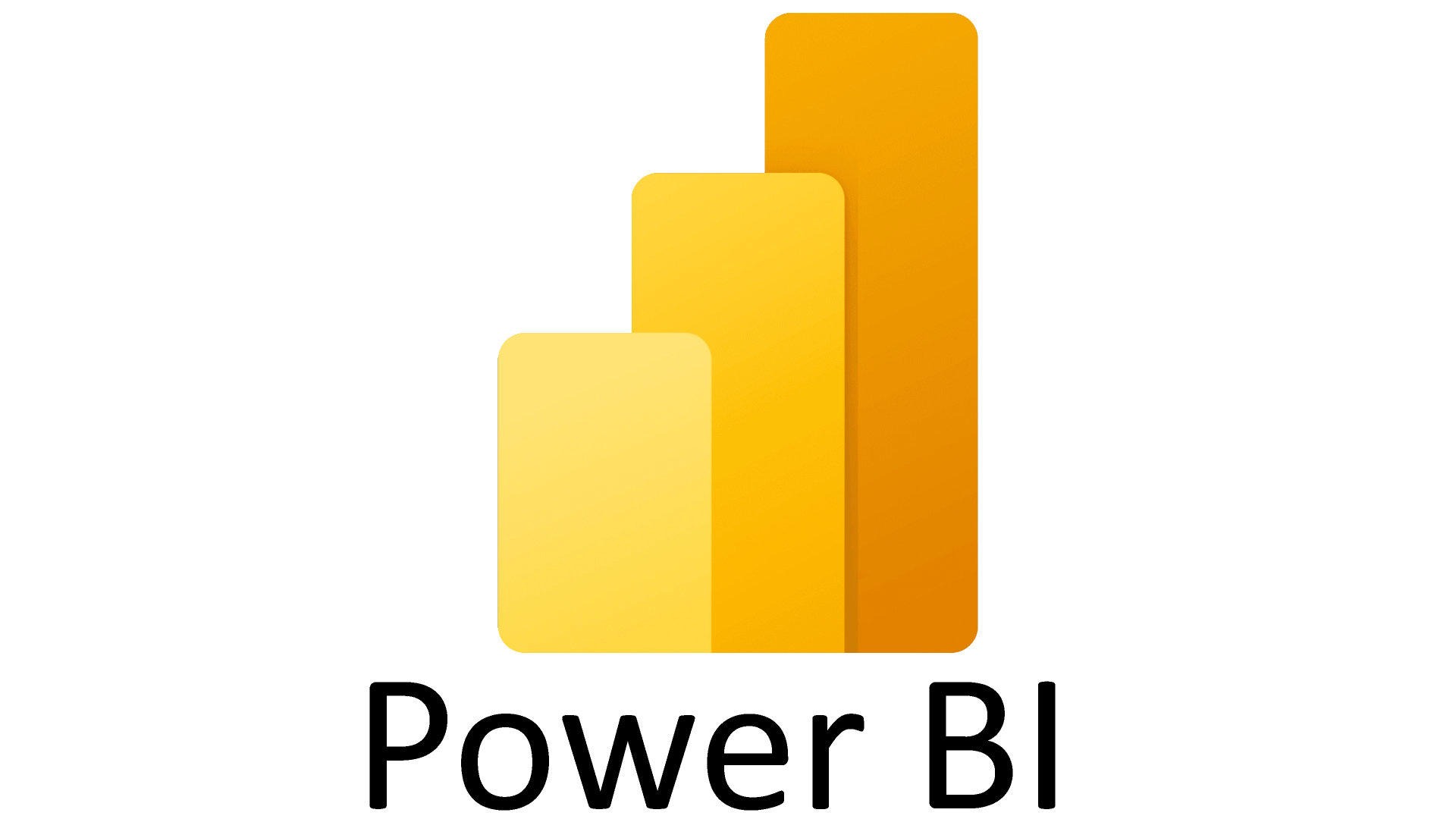 Das offizielle Logo von Microsoft Power BI, bestehend aus drei gelben Balken.
