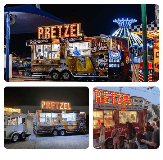 A collage about some of  Ben's mobile stores