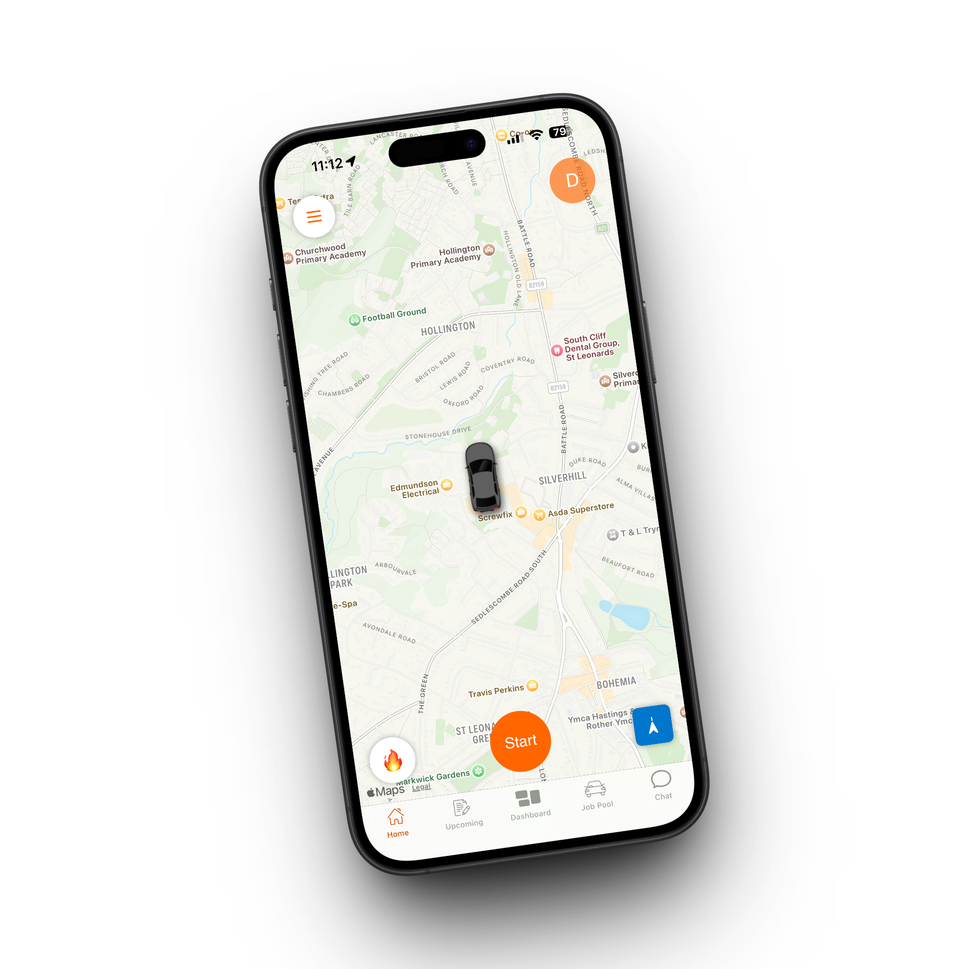 [interface] image of a mobile device with a website loading on it (for a ai legal tech company)