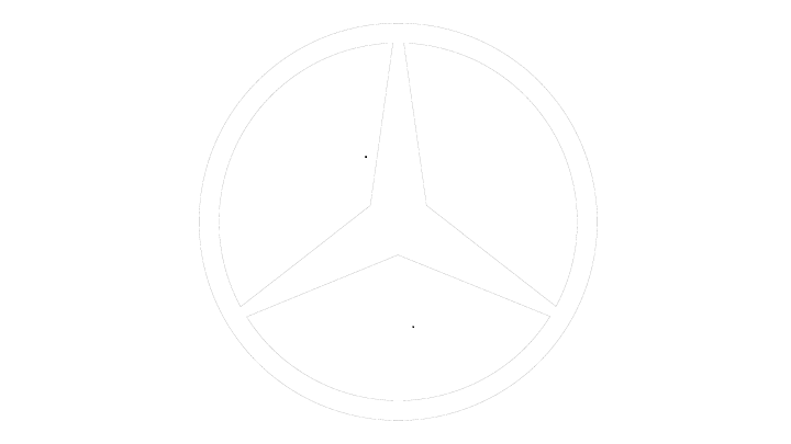 Mercedes-Benz three-pointed star emblem inside a circle on a checkered background.