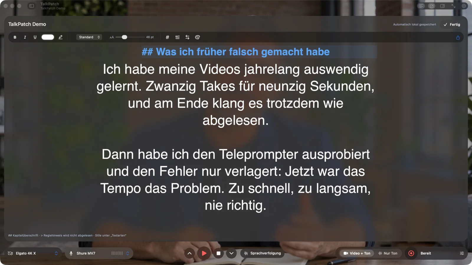 TalkPatch editor