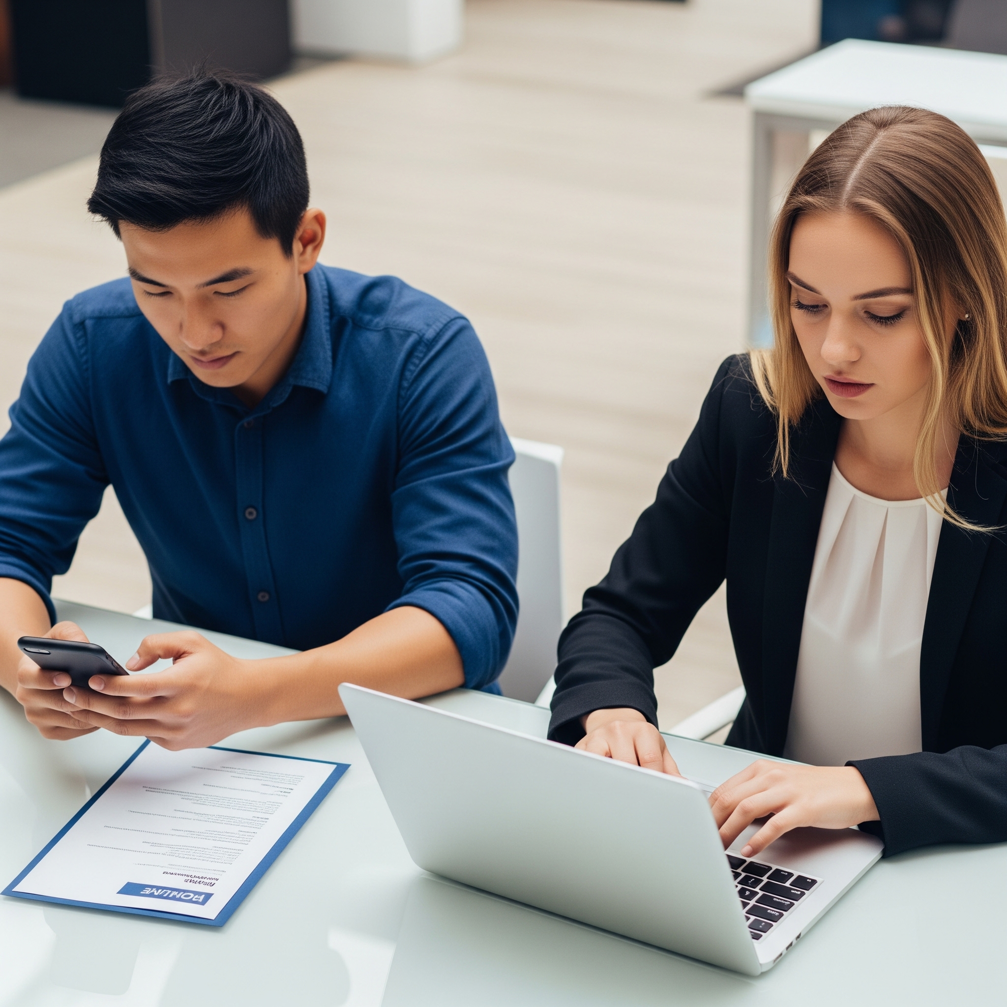 two people applying for job offers