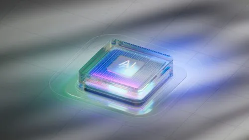 En abstrakt illustration av ett AI-chip.