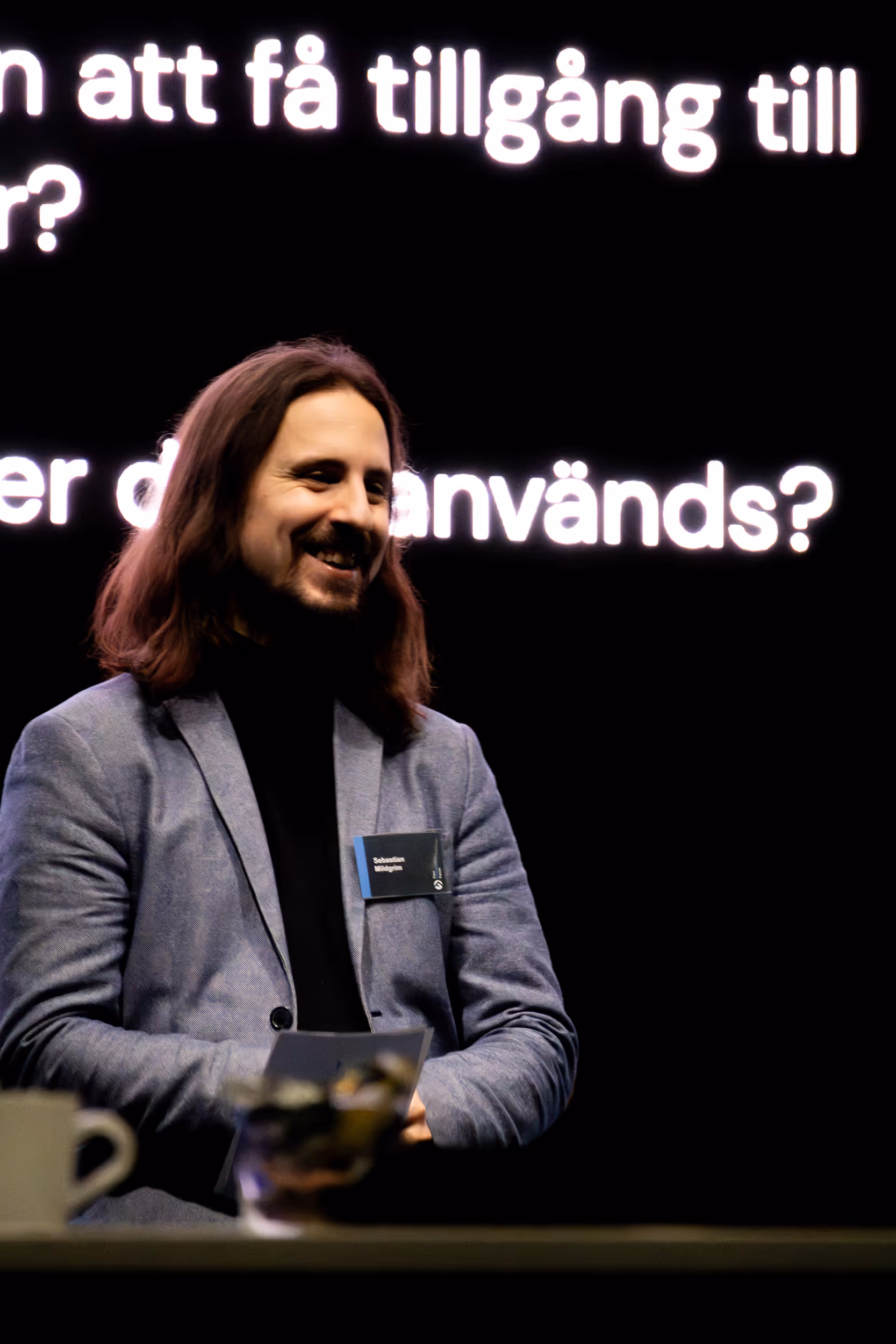 Bild på Sebastian Mildgrim från Fiwes event Fiwe Collaboration Forum på Uni3 by Geely i mars 2025.