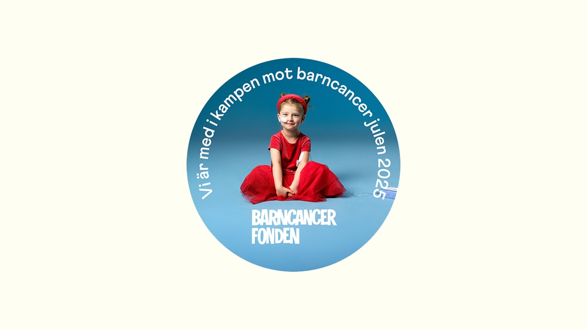 Vi är med i kampen mot barncancer julen 2025.