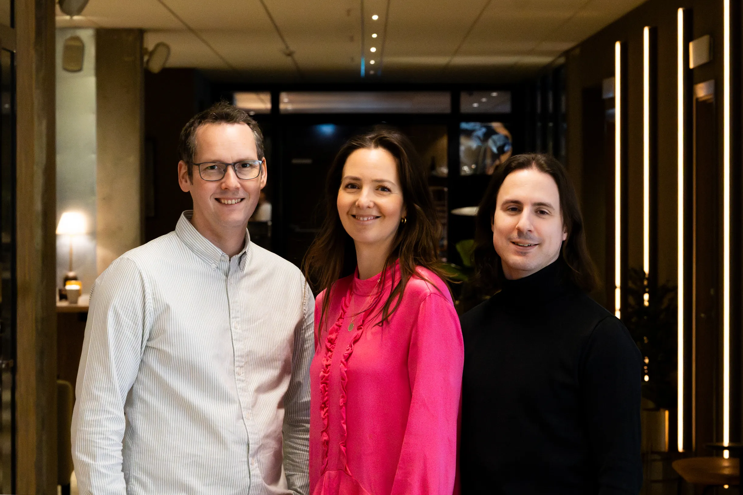 Glenn Svanberg, Mitra Javadzadeh, and Sebastian Mildgrim are three of the voices you will hear in the Syntra podcast from Fiwe.