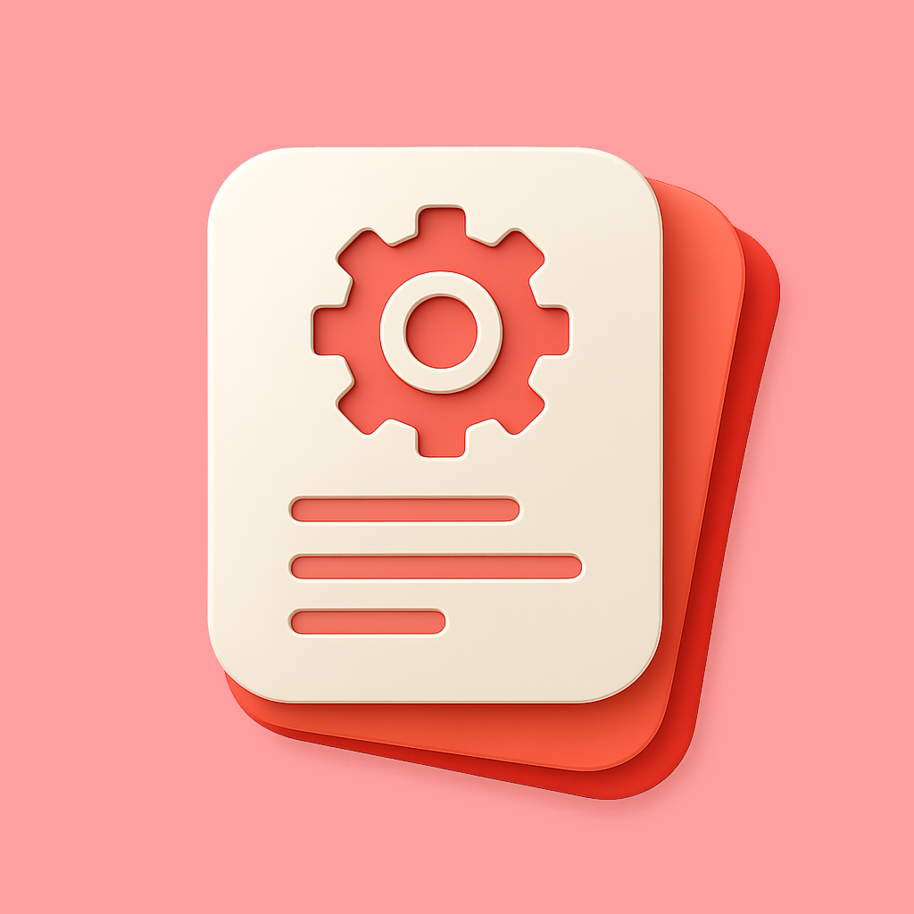 Icon of a structured document with a chart and text