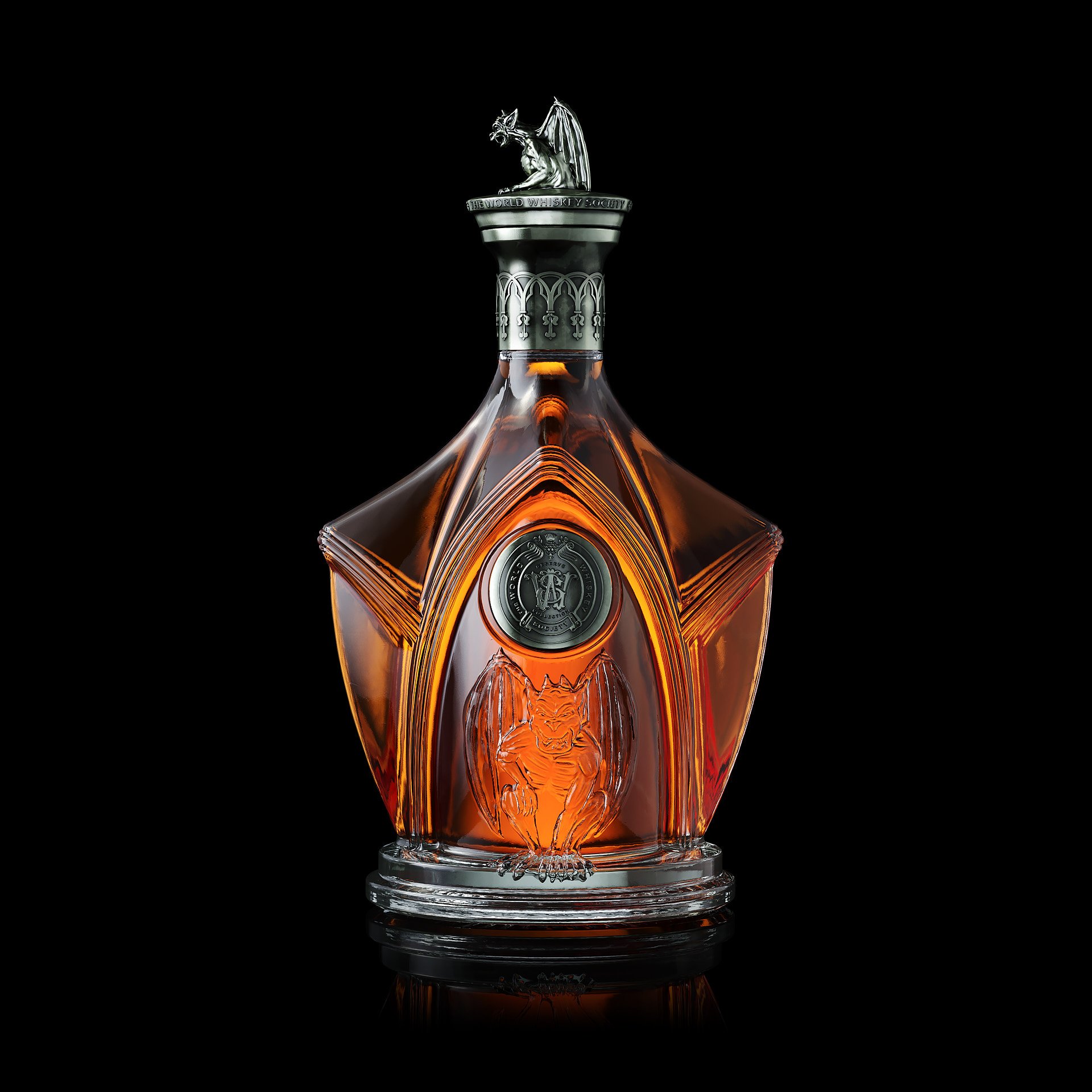 Full World whiskey bottle, front-facing