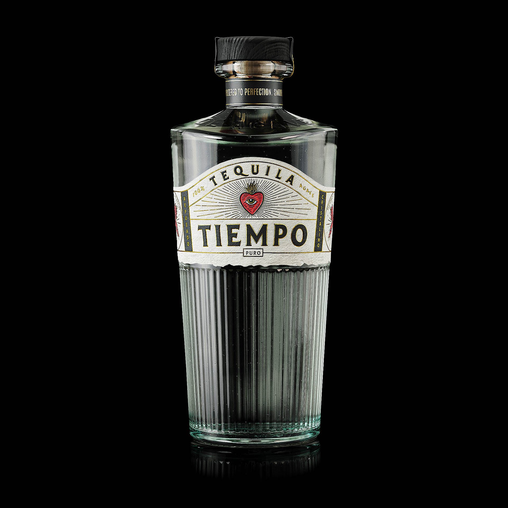 Full Tiempo tequila bottle, front-facing