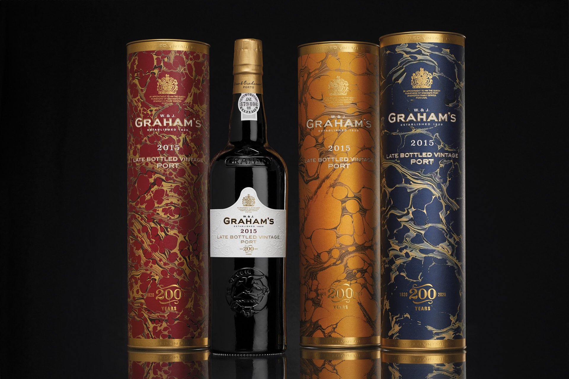 Full Graham’s Vintage Port Bicentenary Edition spirits bottle, front-facing