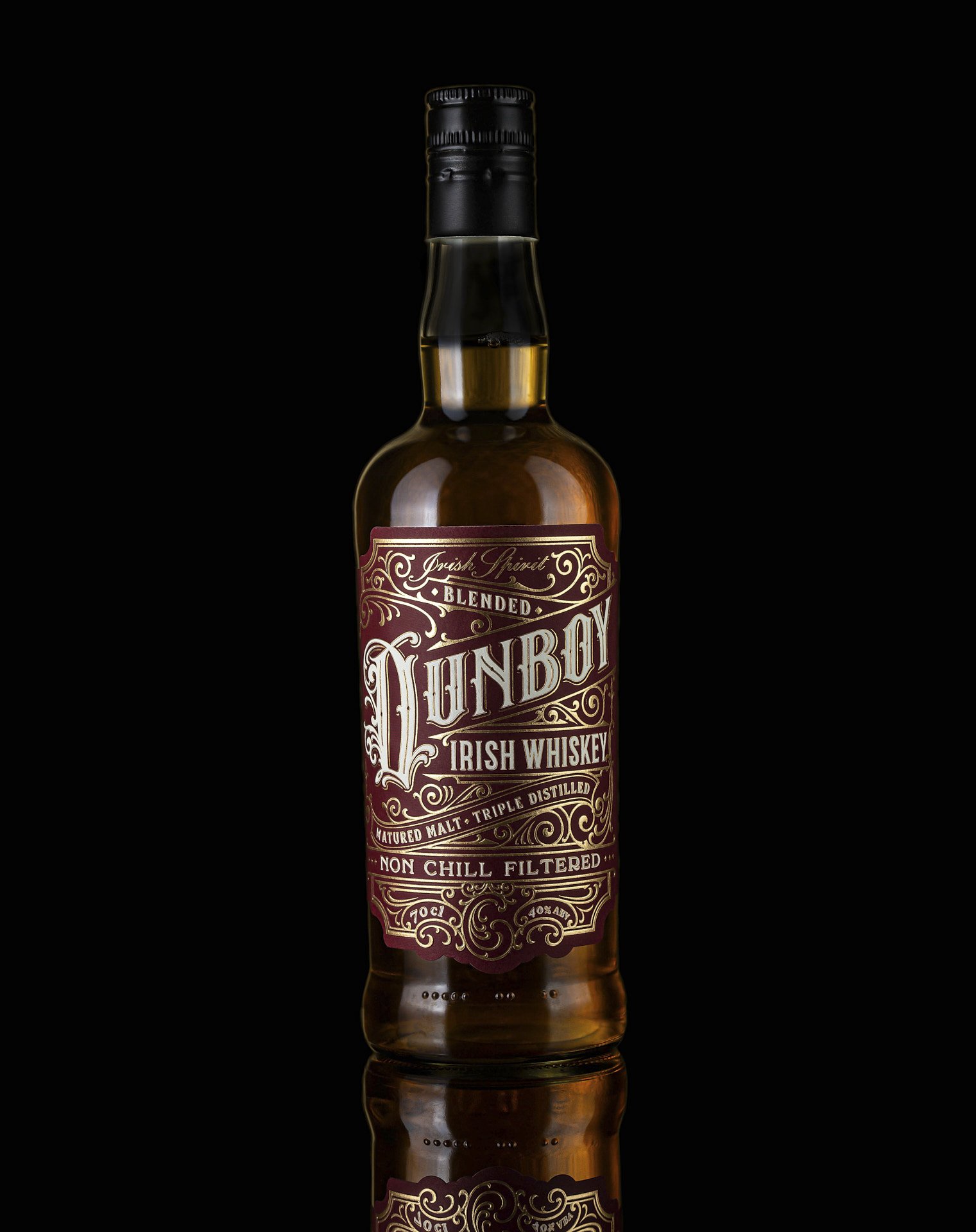 Full Dunboy liqueur bottle, front-facing