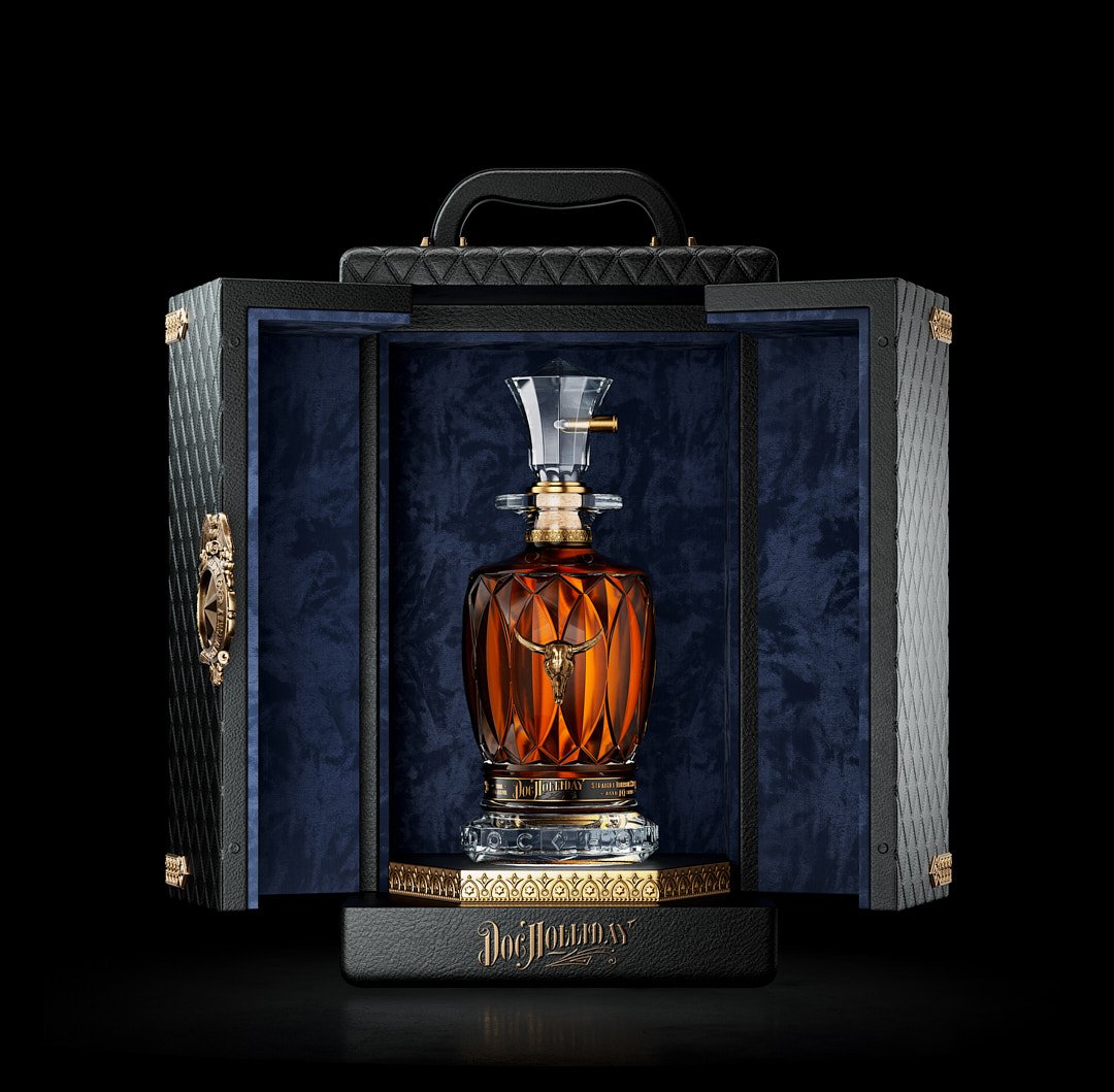 Full Doc Holliday Special Edition spirits bottle, front-facing