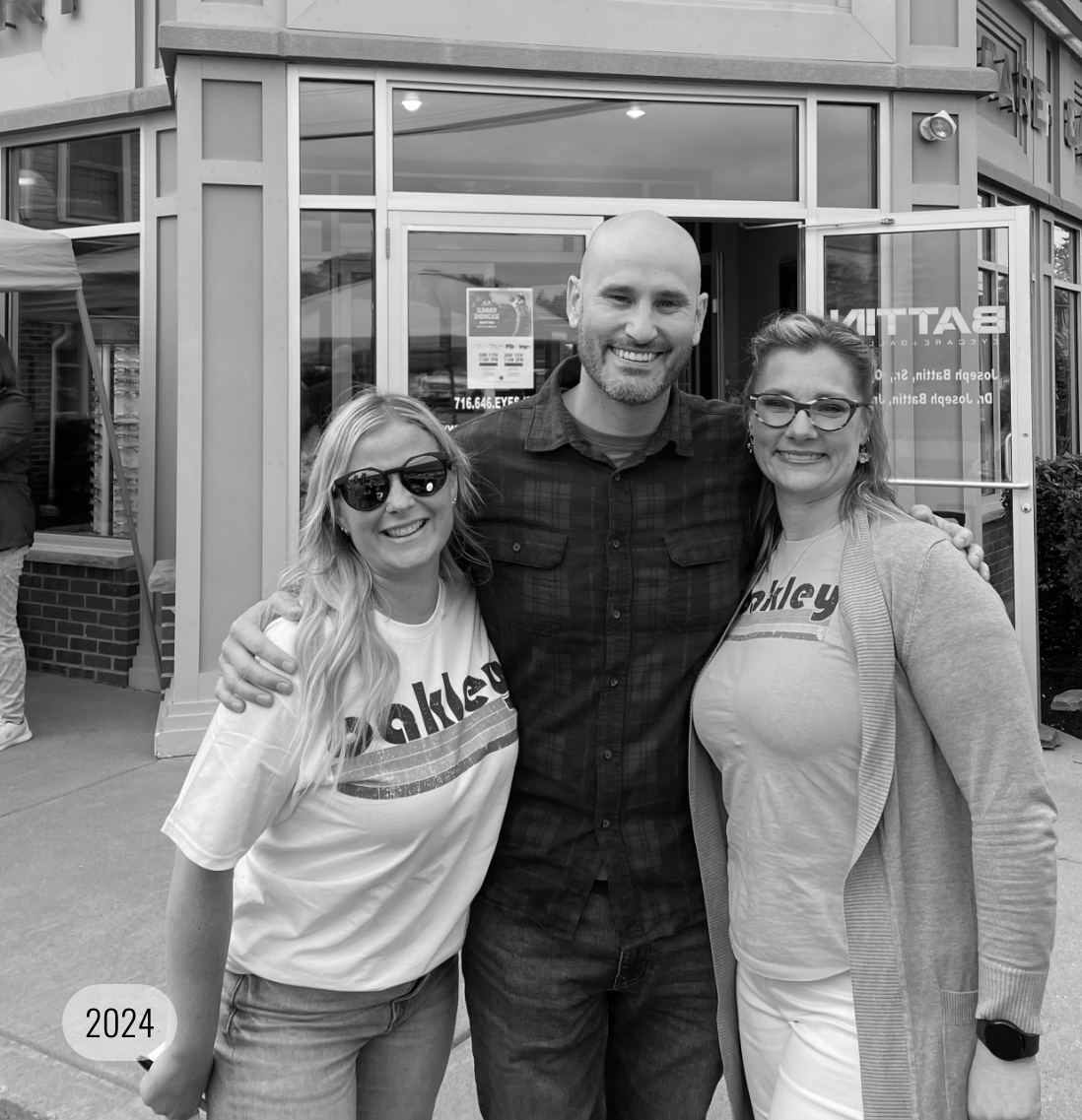 Two generations of the Battin family share a proud moment. 