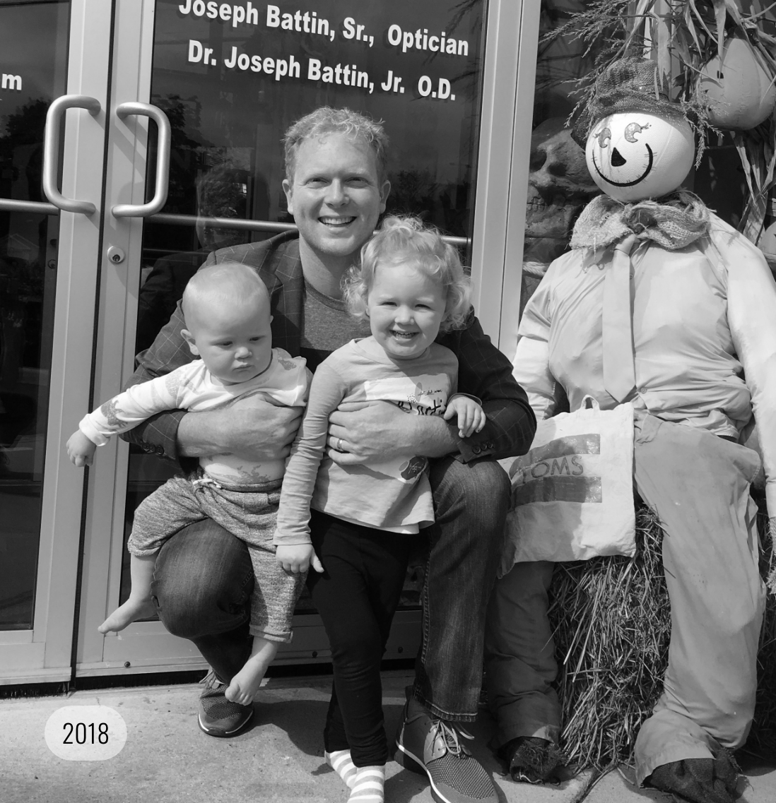 Two generations of the Battin family share a proud moment. 