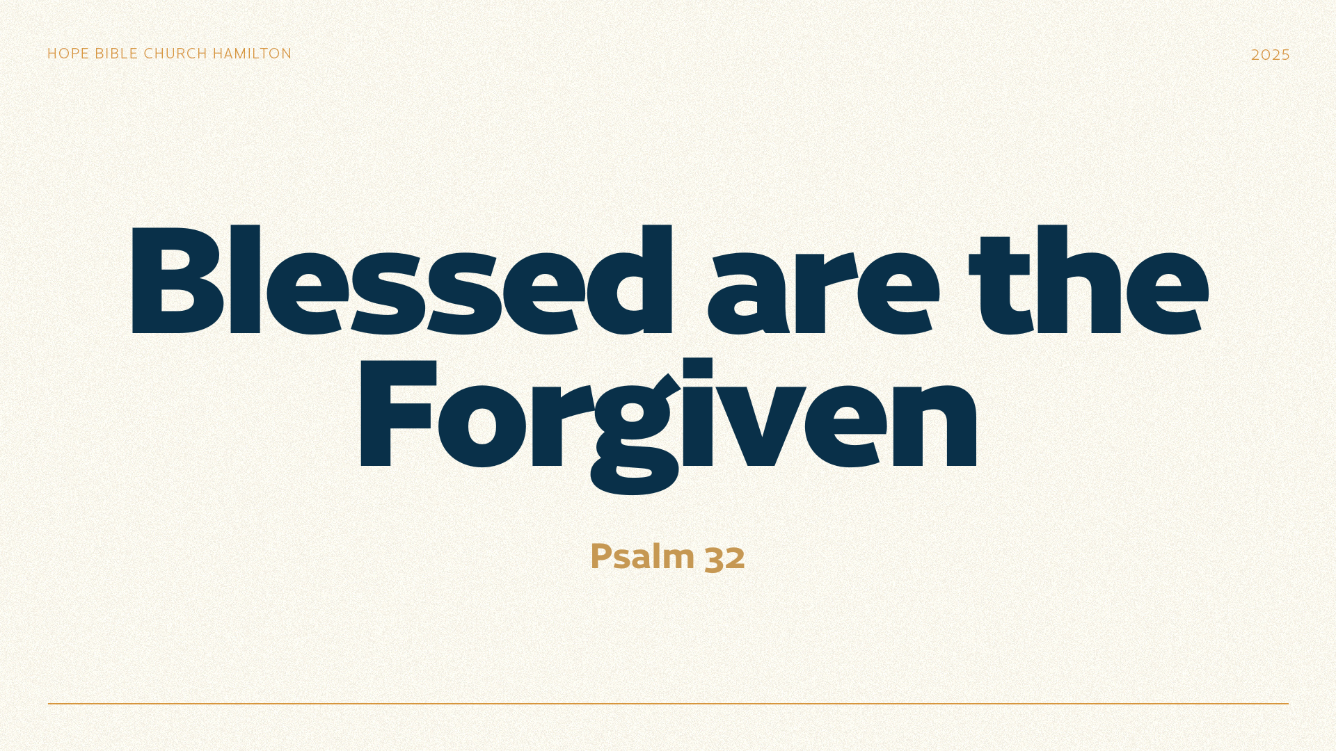 Blesed Are The Forgiven 