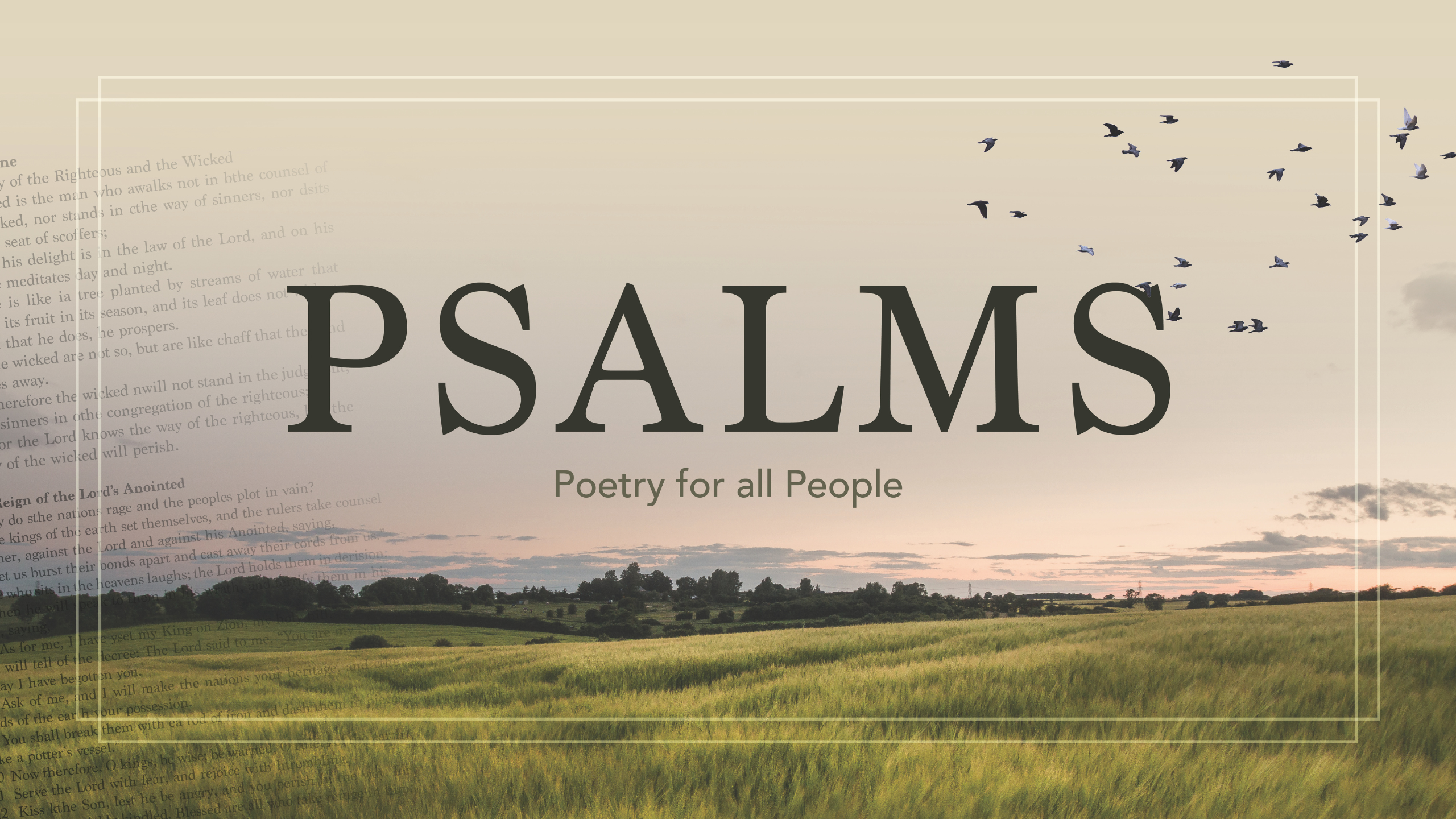 Psalms: Poetry For All People