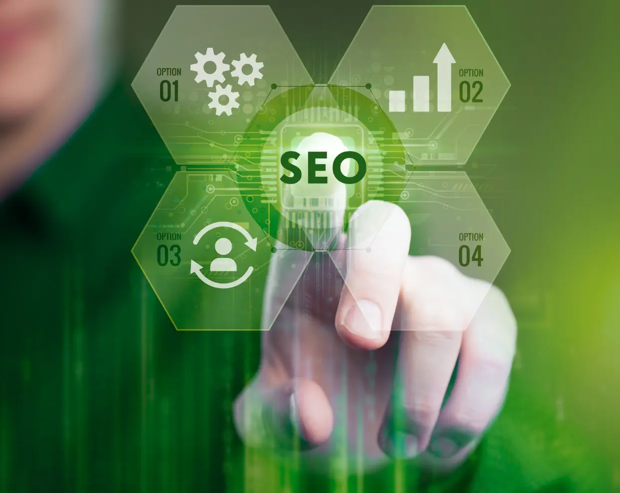 SEO audit panel with touch interaction