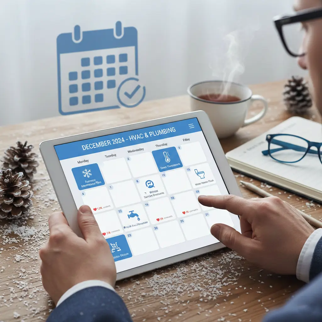 Winter Social Media Calendar for HVAC & Plumbing: What to Post and When
