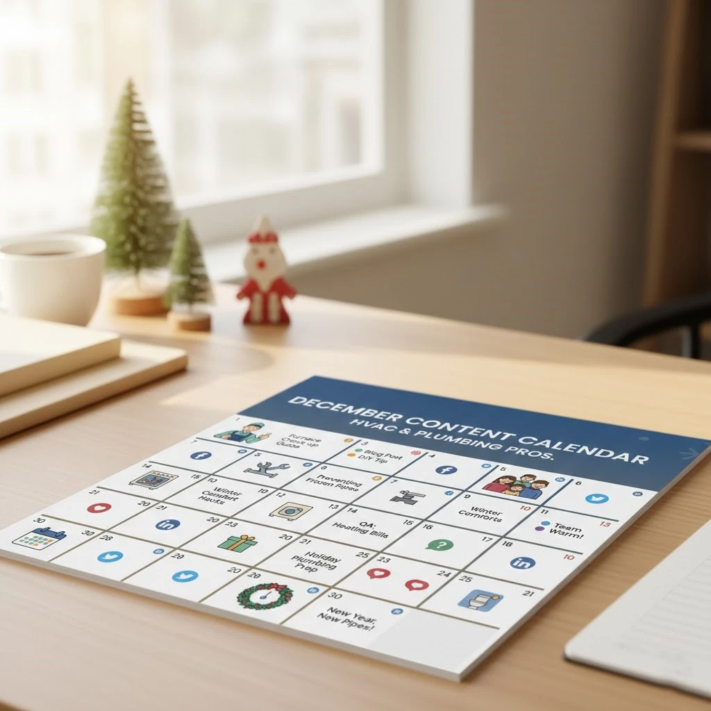 Social Media Content Calendar for HVAC & Plumbing: December Post Ideas