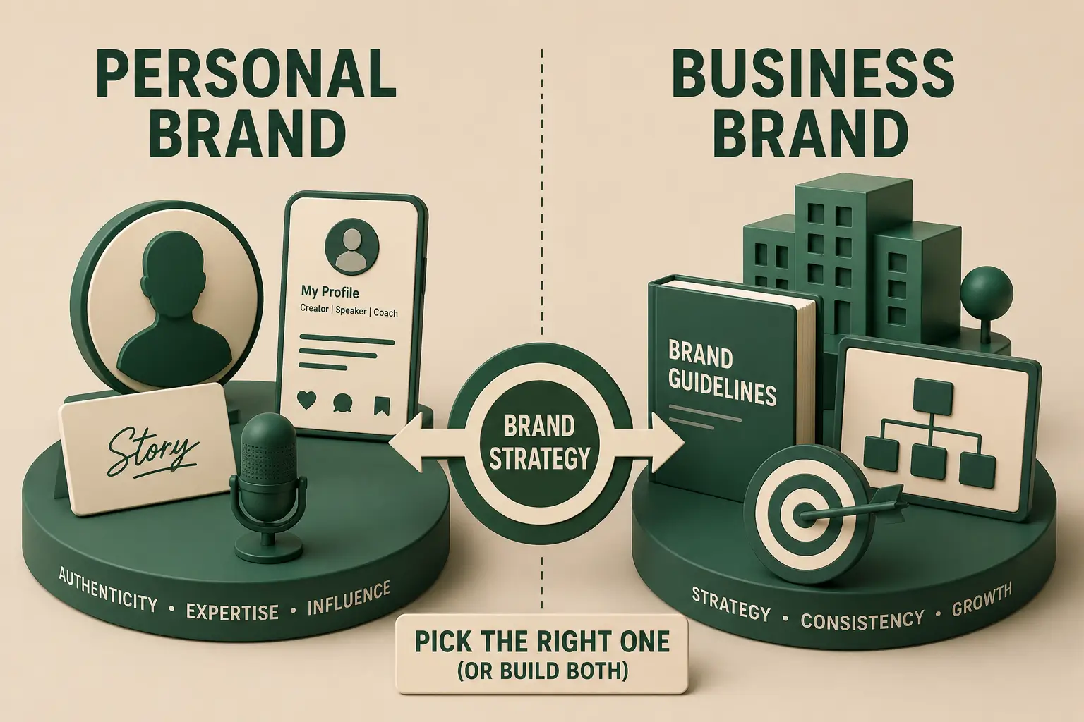 Personal Brand vs. Business Brand: Pick the Right One (Or Build Both)