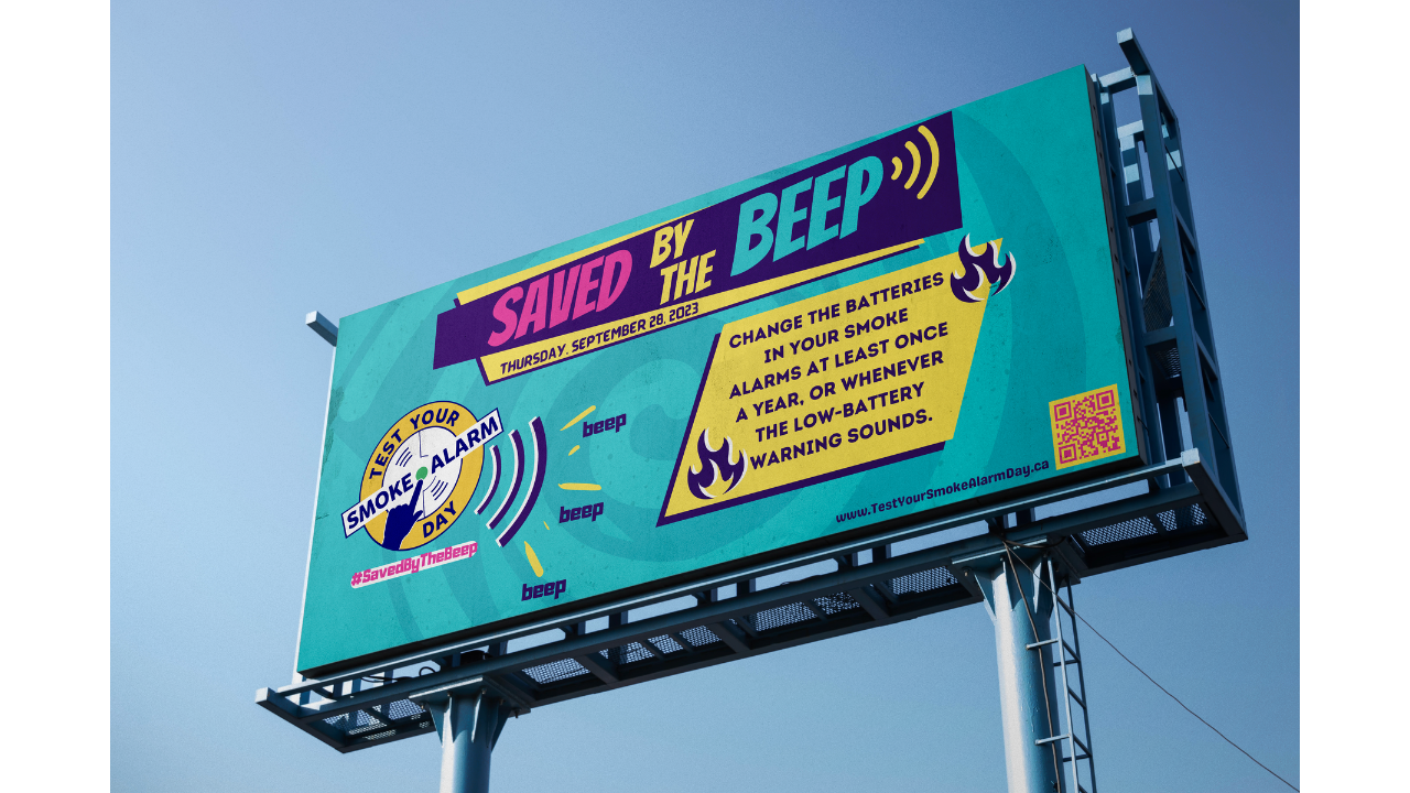 Image of Test Your Smoke Alarm Day and Saved by the Beep campaign materials.