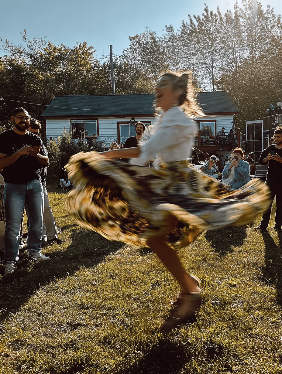 picture of a woman dancing during a festival at House of Clouds
