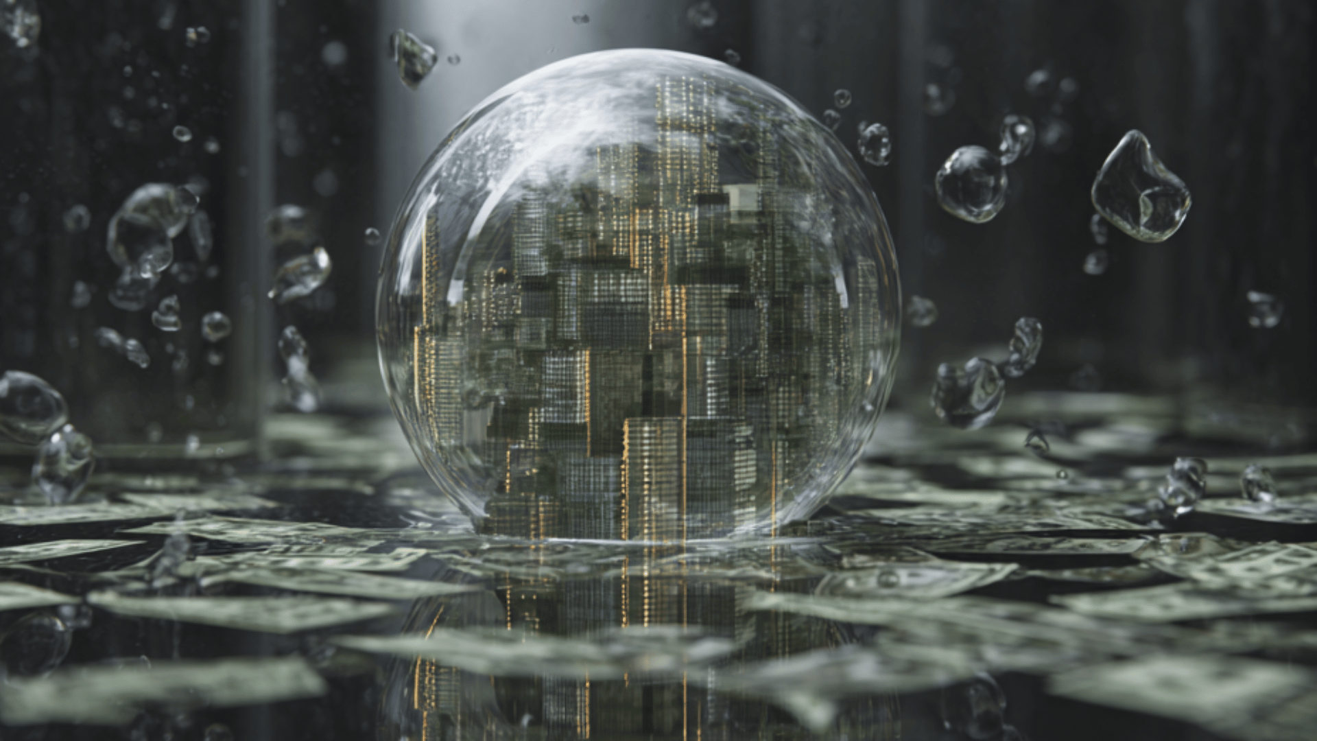 Image conveying liquidity in a bubble