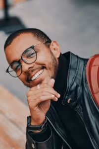 man smiling, after smile makeover